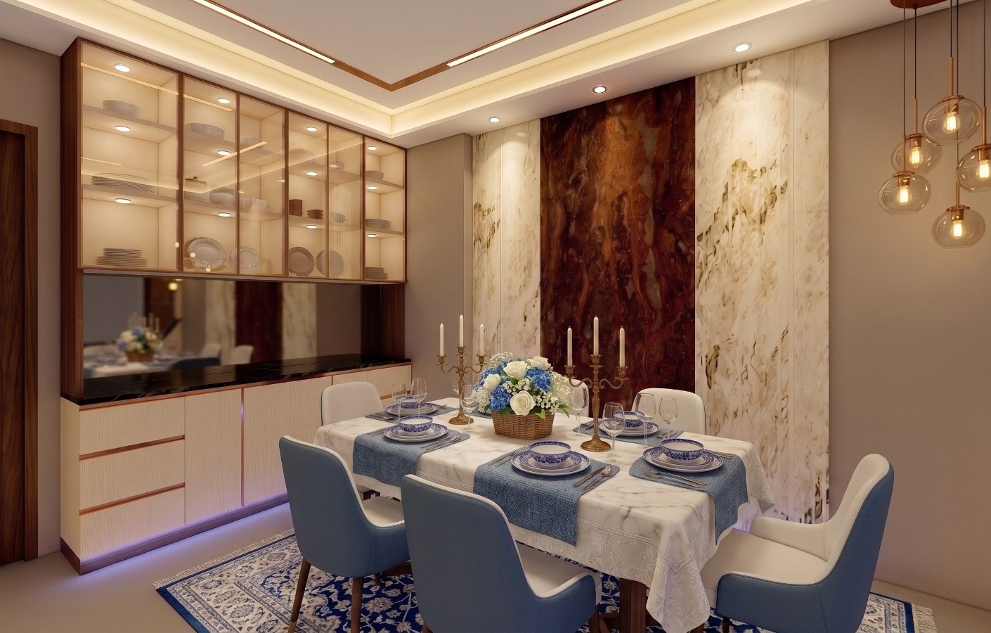 Dining Suite & Feature Wall